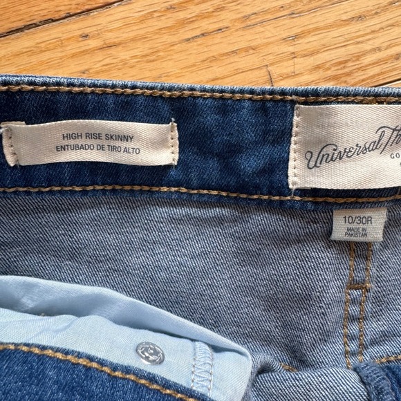 Universal Thread High Rise Skinny Patchwork Jeans Blue Womens 10/30R New - Picture 5 of 10